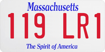 MA license plate 119LR1