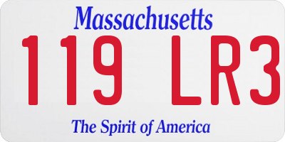 MA license plate 119LR3