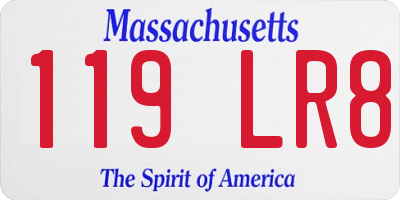 MA license plate 119LR8