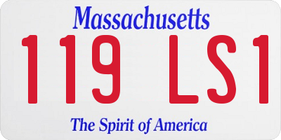MA license plate 119LS1