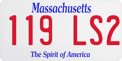 MA license plate 119LS2