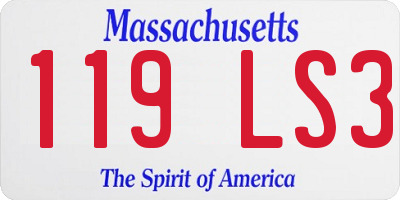 MA license plate 119LS3