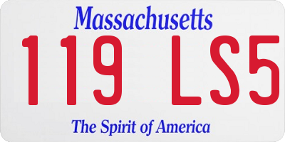MA license plate 119LS5