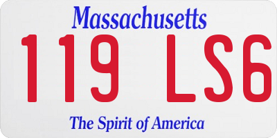 MA license plate 119LS6