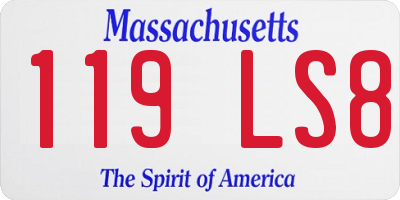 MA license plate 119LS8