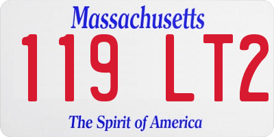 MA license plate 119LT2
