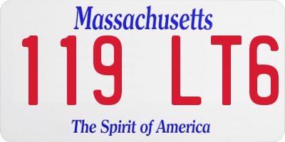 MA license plate 119LT6