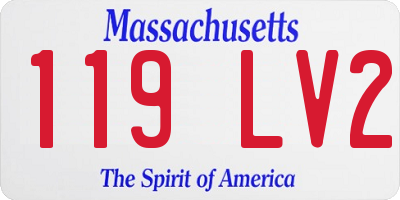 MA license plate 119LV2