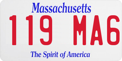 MA license plate 119MA6