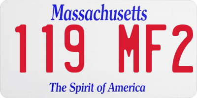 MA license plate 119MF2