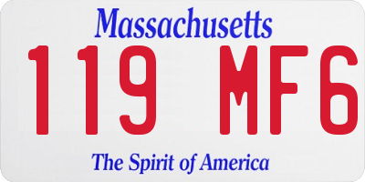 MA license plate 119MF6