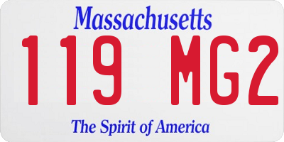 MA license plate 119MG2
