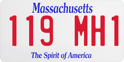 MA license plate 119MH1