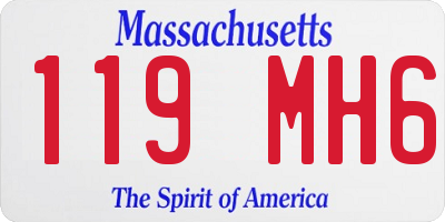 MA license plate 119MH6
