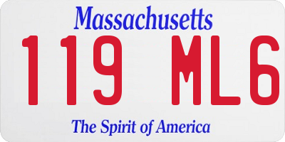 MA license plate 119ML6
