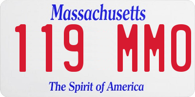 MA license plate 119MM0