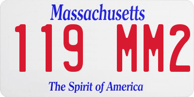 MA license plate 119MM2