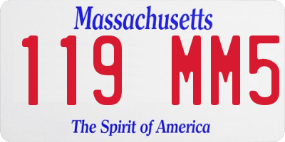 MA license plate 119MM5
