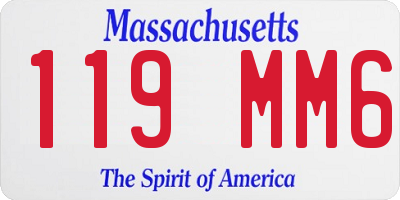 MA license plate 119MM6
