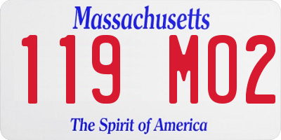 MA license plate 119MO2