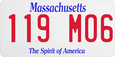 MA license plate 119MO6