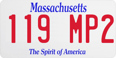 MA license plate 119MP2