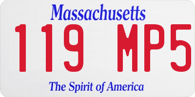 MA license plate 119MP5