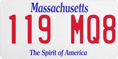 MA license plate 119MQ8