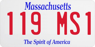 MA license plate 119MS1