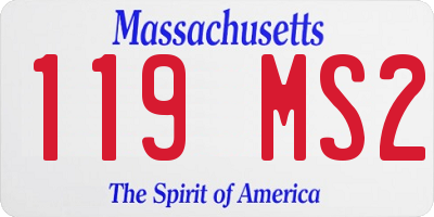 MA license plate 119MS2