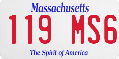 MA license plate 119MS6