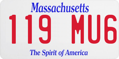 MA license plate 119MU6