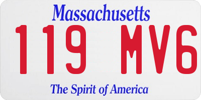 MA license plate 119MV6