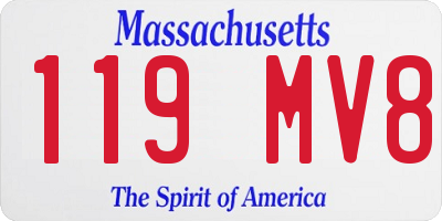 MA license plate 119MV8