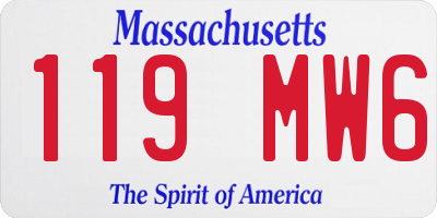 MA license plate 119MW6
