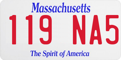 MA license plate 119NA5