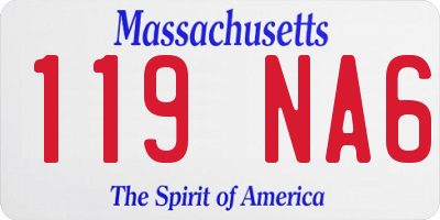 MA license plate 119NA6