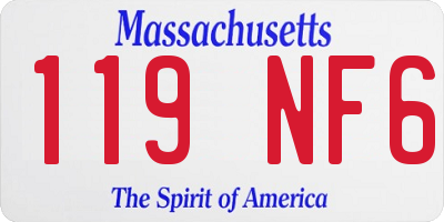 MA license plate 119NF6
