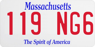 MA license plate 119NG6