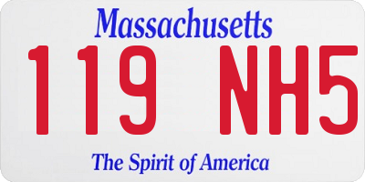 MA license plate 119NH5