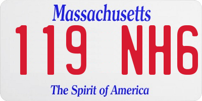 MA license plate 119NH6