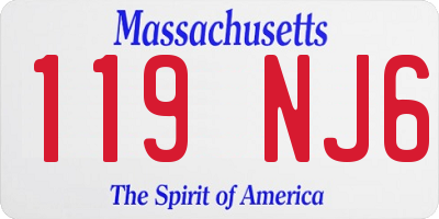 MA license plate 119NJ6