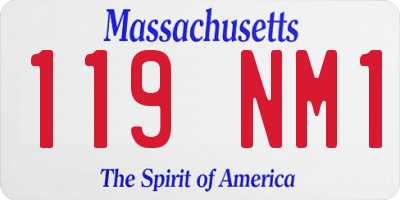 MA license plate 119NM1