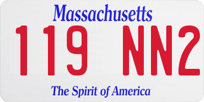 MA license plate 119NN2