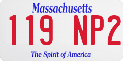 MA license plate 119NP2