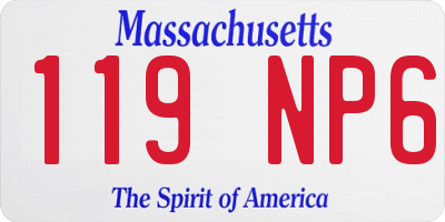 MA license plate 119NP6