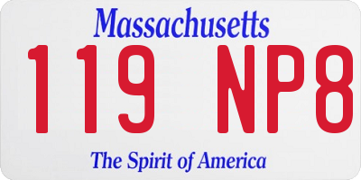 MA license plate 119NP8