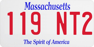 MA license plate 119NT2
