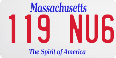 MA license plate 119NU6