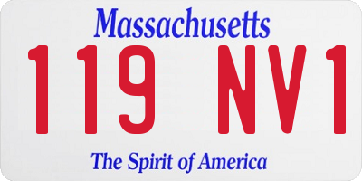 MA license plate 119NV1